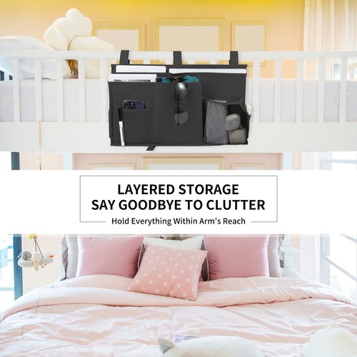 Bedside Caddy Bunk Bed Organizer Bedside Storage Organizer Hanging Bedside Organ - Picture 5 of 8