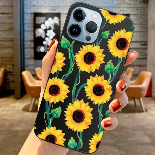 Coque téléphone silicone tournesol pour Apple iPhone 16 15 14 13 Pro Max 12 11 8 - Photo 70 sur 114