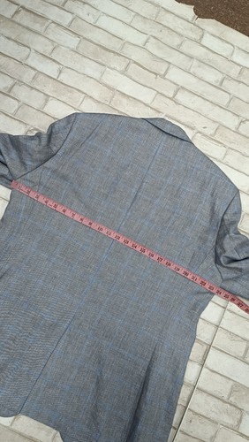THOMAS BERGER GERMANY grey checkered blazer jacket size 2XL linen Casual Line - Picture 10 of 19
