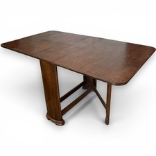 Vintage Art Deco Oak Drop Leaf Dining Table Space Saving Gateleg Table