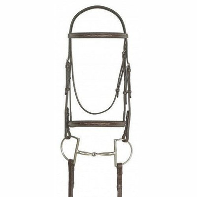 Ovation Elite Collection- Fancy Raised Traditional Crown Padded Bridle with Rais