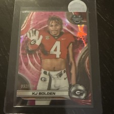 2024 Bowman Best University KJ Bolden Pink Lava Refractor #/100 Georgia Bulldogs