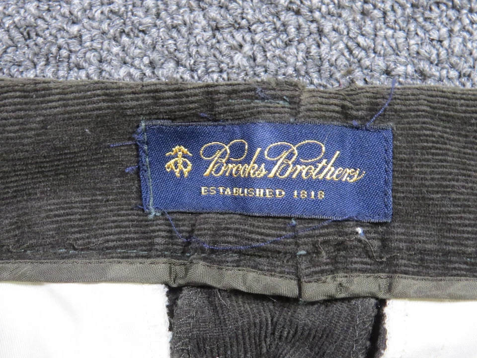 Pantalones Brooks Brothers Mujer 12 Marrón Pana Otoño Hoja Bordados Pierna Ancha Foto 4 de 4