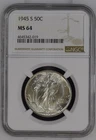 1945-S Walking Liberty Half Dollar NGC MS64