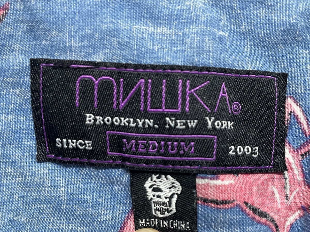 Mishka NYC Men's short sleeve button down Lobster shirt, Size M 100% cotton RARE View 2