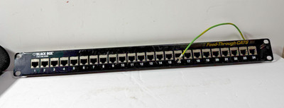 Black Box CAT6 Feed-Through Patch Panel 24-Port (jpm814a) Used Not Tested 19''