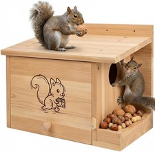 Extra Large Squirrel House  Feeder, Anti-Predation Nest Box, Cedar Wood Wildlif