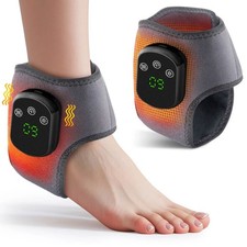 Electric Foot Ankle Massager Heating Vibration  Air Compression Pain Relief