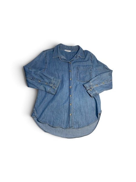 Just Jeans Sz 10 Chambray Denim Button-Up Shirt Blouse Women’s Ladies