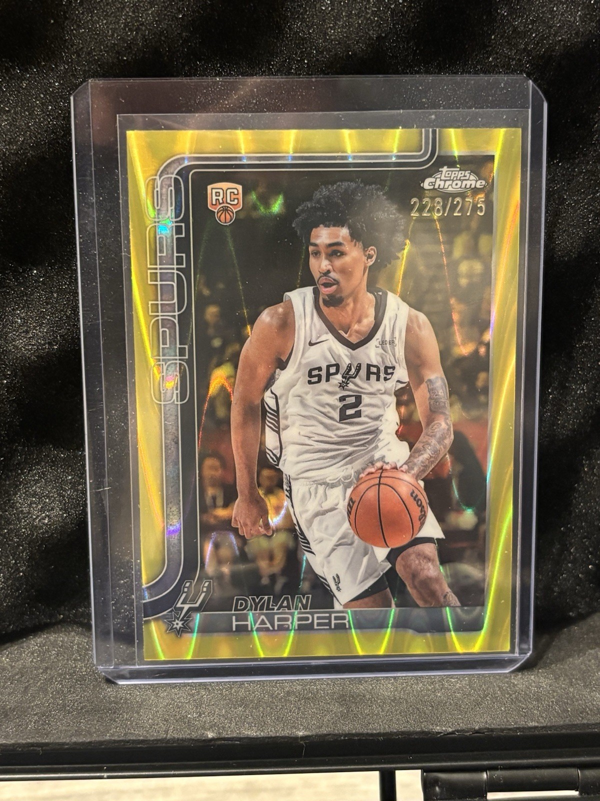 2025-26 Topps Chrome - Dylan Harper #252 Yellow RayWave Refractor /275 (RC)