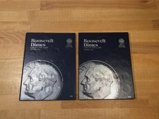 Roosevelt Dimes Whitman Folders, Number One & Two, 1946-1998, Some Coins