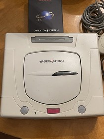 White SEGA Saturn Complete With Cords And Loaded SAROO w/64GB SD Card