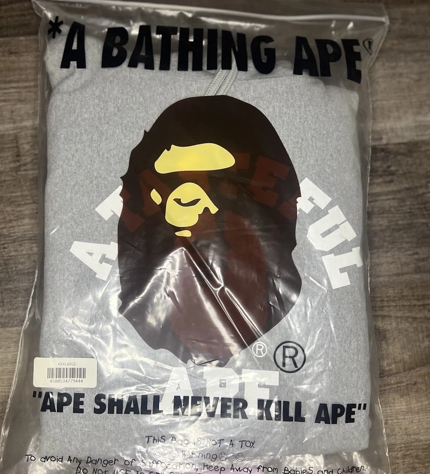 A BATHNIG APE Para hombres BAPE x JJJOUND XXXL RELAJADO CLÁSICO UNIVERSITARIO SUÉTER SUDADERA CON CAPUCHA Foto 3 de 4