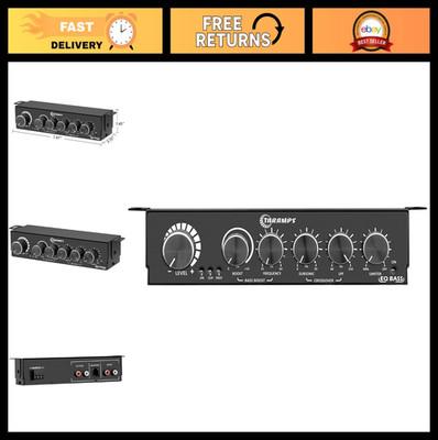 Digital Bass Audio Controller with RCA Input/Output, Adjustable Volume, 250Hz Fr