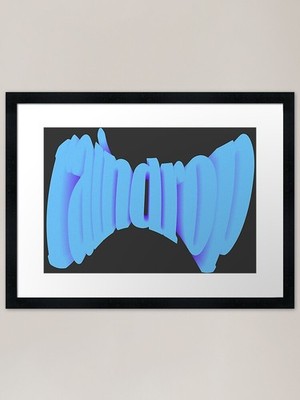 Regentropfen 3D Text gerahmter Kunstdruck gerahmt Wandbild Poster Leinwanddruck Bild