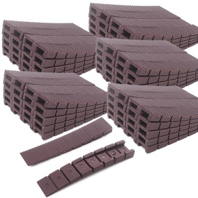100 Pack Adjustable Furniture Shims, Plastic Leveling Wedges 2 8mm, Brown 