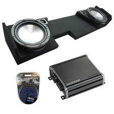 2014-2018 Chevy Silverado Double Cab Harmony HA-A122 Dual 12 Sub Box CXA8001 Amp