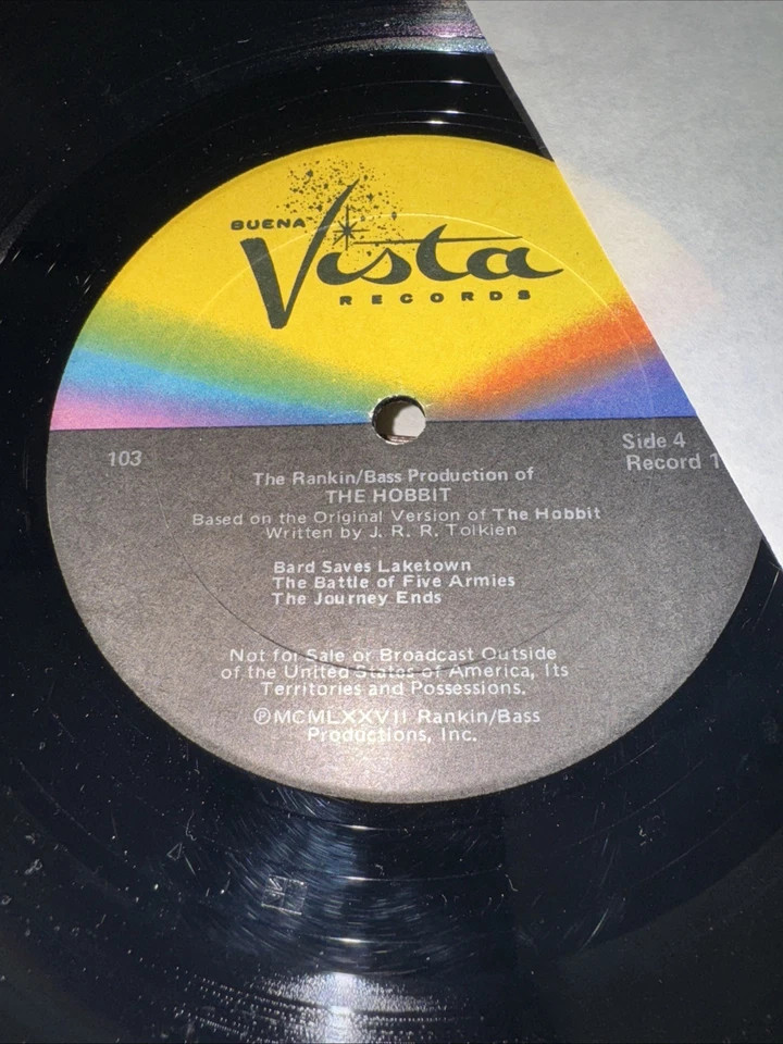 RANKIN / BASS The Hobbit Complete Original Soundtrack BUENA VISTA 103 1977 - Image 4 of 4