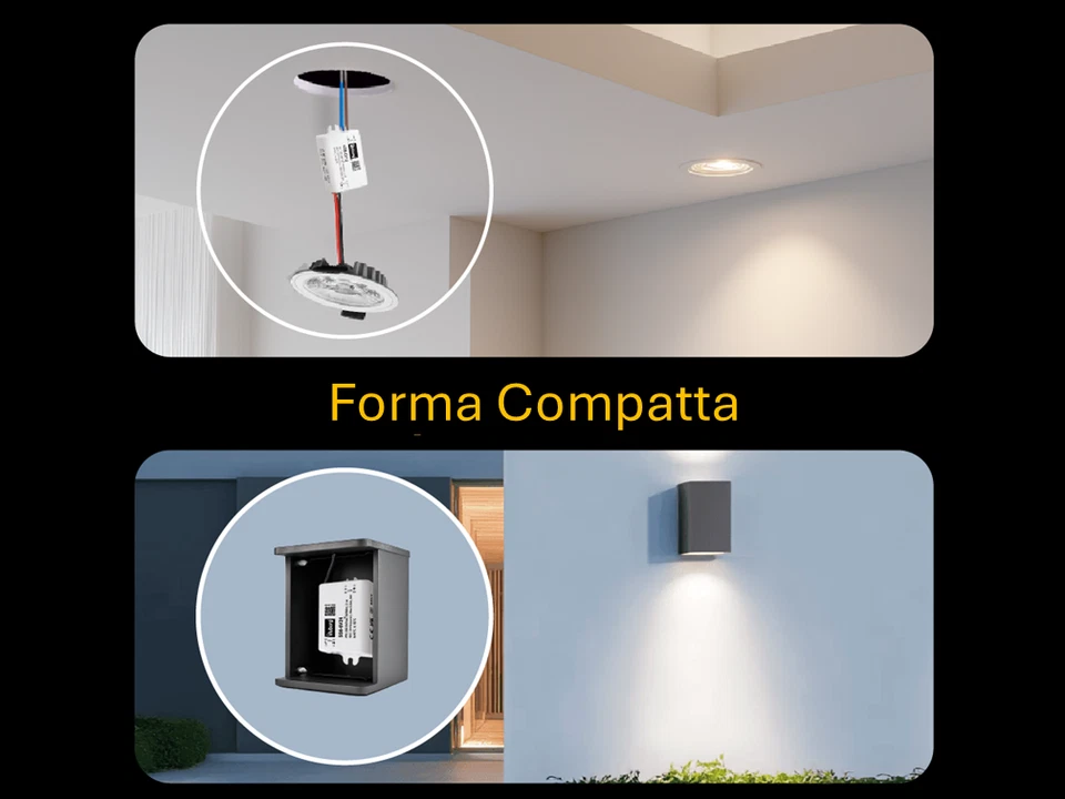 Trasformatore LED 12V 6W - 100W IP67 Impermeabile Driver Alimentatore LED - Immagine 3 di 4