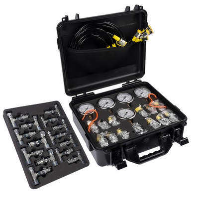 #ad Hydraulic Pressure Test Kit 5 Gauges 5 Hoses 13 Couplings 14 Connectors NEW $129.00