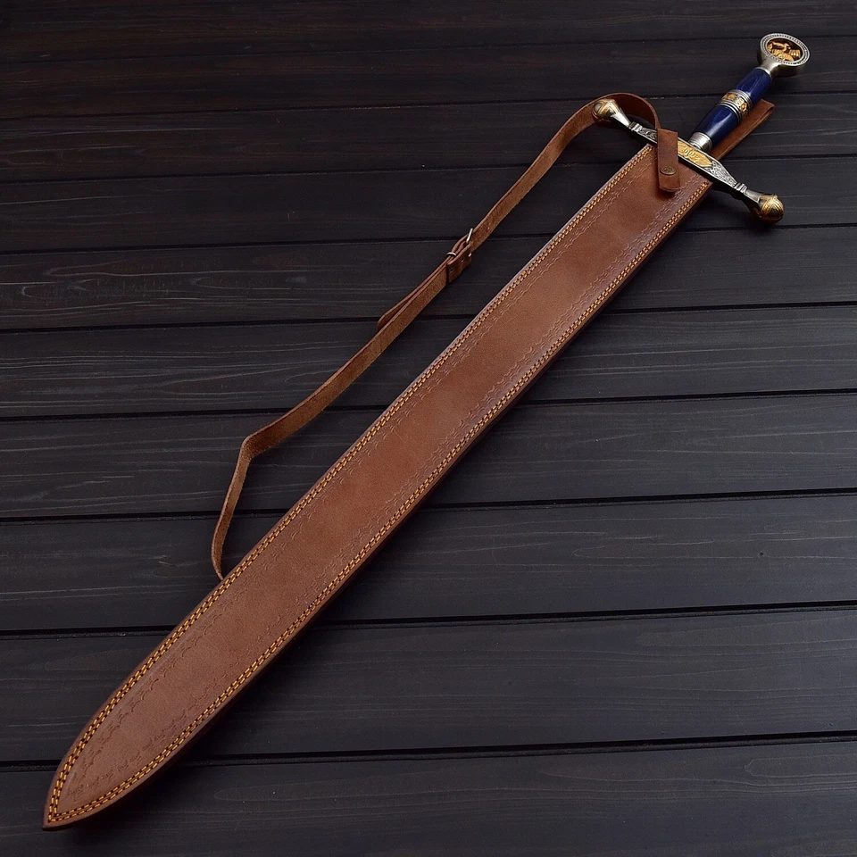 THE SAINT DRAGON | Custom Handmade | Damascus Steel Sword | Saint George Dragon - Image 4 of 4