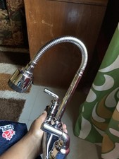 Lightweight Non-Metallic RV Kitchen Faucet: Chrome Dual Function Sprayer Design
