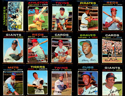 1971 Topps Baseball 251 - 500  -Complete Your Set