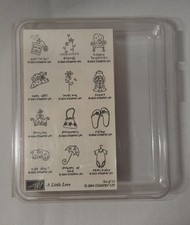 Stampin Up A Little Love 2004 Set of 12 Rubber Stamps