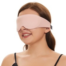 ALASKA BEAR Sleep Mask for Side Sleepers, Cup Shaped, Blackout, Pink