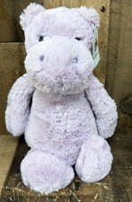 Jellycat Bashful Lilac Hippo Medium 12in Plush Animal Toys for
