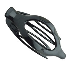 French Wide Beak Celluloid Slide-in Hair Claw Clip Black 