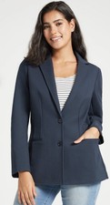 Betabrand Navy Classic Ponte Blazer Women's Size XL