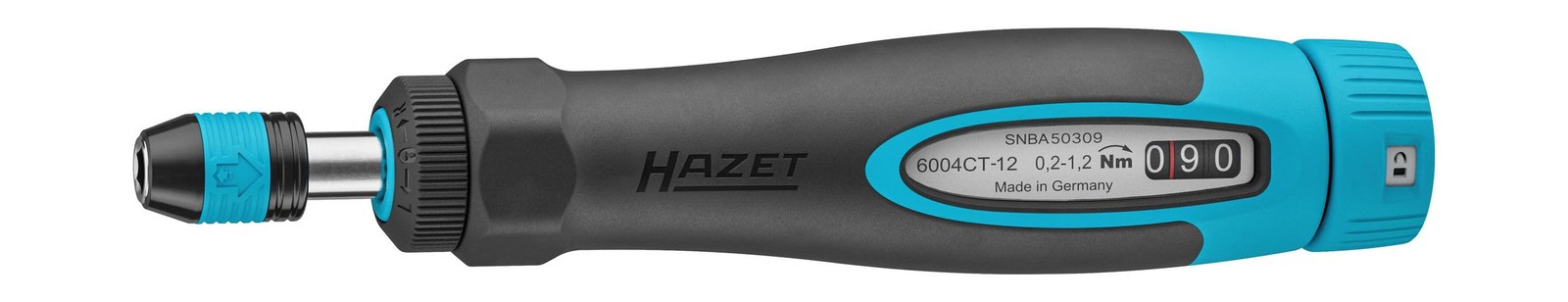 HAZET Torque Screwdriver 6004CT-12, 1/4" with Standard Handle, 0.2-0.24 Galbf...