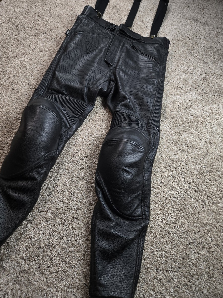 TRIUMPH レザーパンツ Triumph Triple Connection Motorcycle Pants 30 40 Mens Black