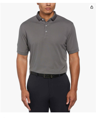 Callaway Men's Short Sleeve Ottoman Performance Golf Polo, small, smoked pearl