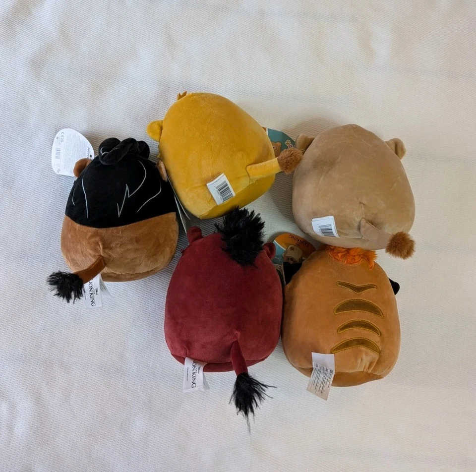 Squishmallows The Lion King 7” Plush COMPLETE SET Simba Nala Scar Pumbaa Timon - Image 2 of 4