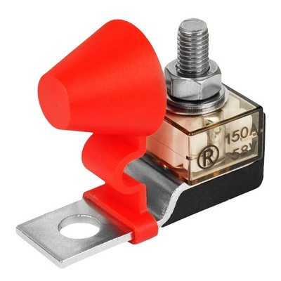 Terminal Fuse Block 150Amp，58V DC Maximum, Single Stud 5/16'' (M8) Compact MRB...