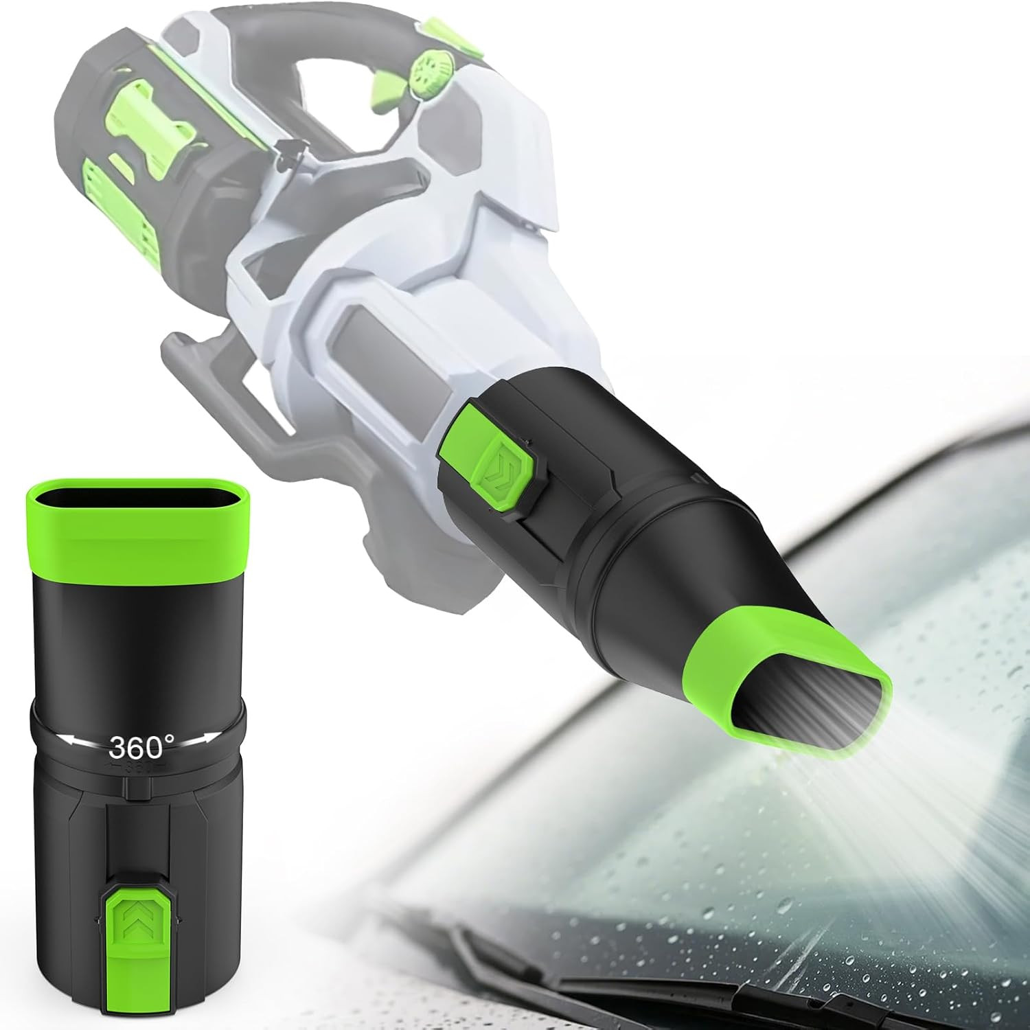 EGO Leaf Blower Drying Nozzle Attachment with 360&deg; Rotation and Scratch Protecti