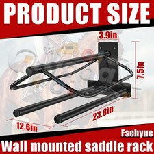 Heavy Duty Wall Mounted Saddle Pad Rack Saddle Stand Saddle Pad Bracket Black