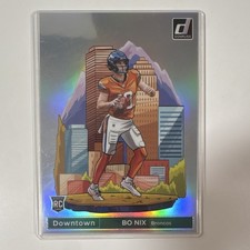 2024 Panini Donruss Downtown! Bo Nix Rookie Prizm #19 Denver Broncos OVERSIZED