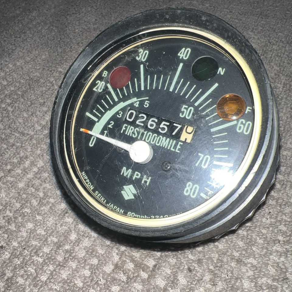Velocímetro Suzuki OEM 1973-1974 TS50 Gaucho 34100-26611-999 Foto 3 de 4