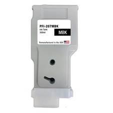 Replacement Ink Cartridge Compatible with Canon PFI-207 300ml Matte Black-USA