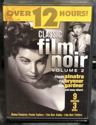 Classic Film Noir Volume 2, DVD Box-Set, 9 Movies on  3 DVDs, English, TESTED