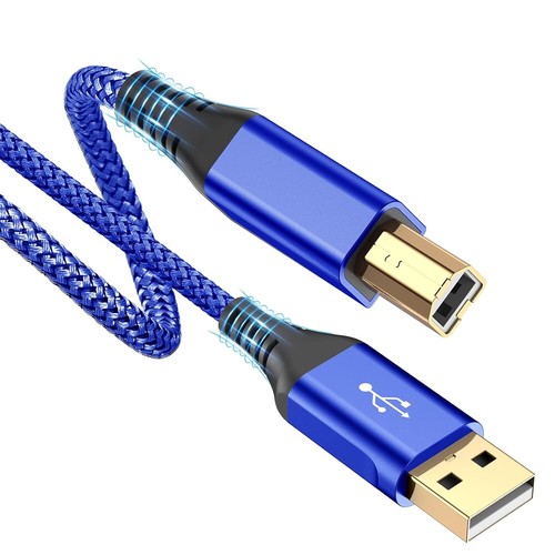 sweguard Printer Cable 10ft 2-Pack, USB Printer Cord USB 2.0 Type A Male to B - 第 1/6 張圖片
