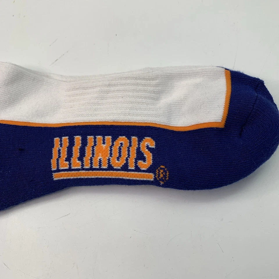 Illinois Fighting Illini 船袜男式 10-13 码全新 — 第 3/4 张图片