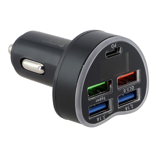 Chargeur de voiture efficace avec 5 ports USB ??cran DEL PD charge rapide - Photo 5 sur 24