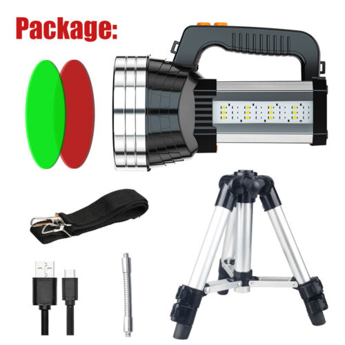 Rechargeable 90000LM LED Searchlight Work Light Lamp Torch Spotlight With Tripod - Picture 3 of 12
