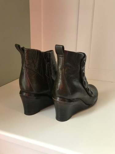 Miz Mooz Womens Leather Ankle Boots Forest Green Sallie Size EU37/US6.5 - Picture 6 of 14