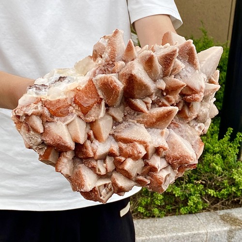 13.57LB New Find Natural Red Calcite Cluster Mineral Specimen Hubei