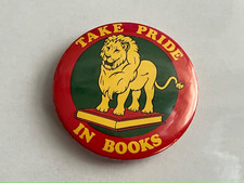 Vintage Take Pride in Books Pin Badge
